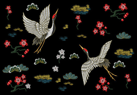 FBK Vliegende Kraanvogel Chinoiserie CW001