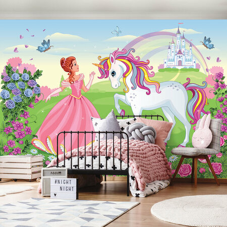 FBK Prinses Unicorn Fotobehang 13238